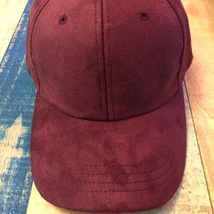 Burgundy Faux Suede Hat